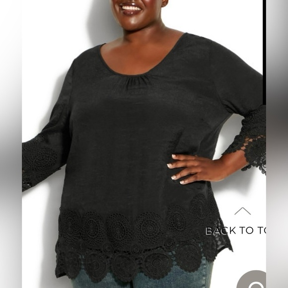 Avenue Tops - AVENUE
Sylvie Crochet Top - black​​​​​